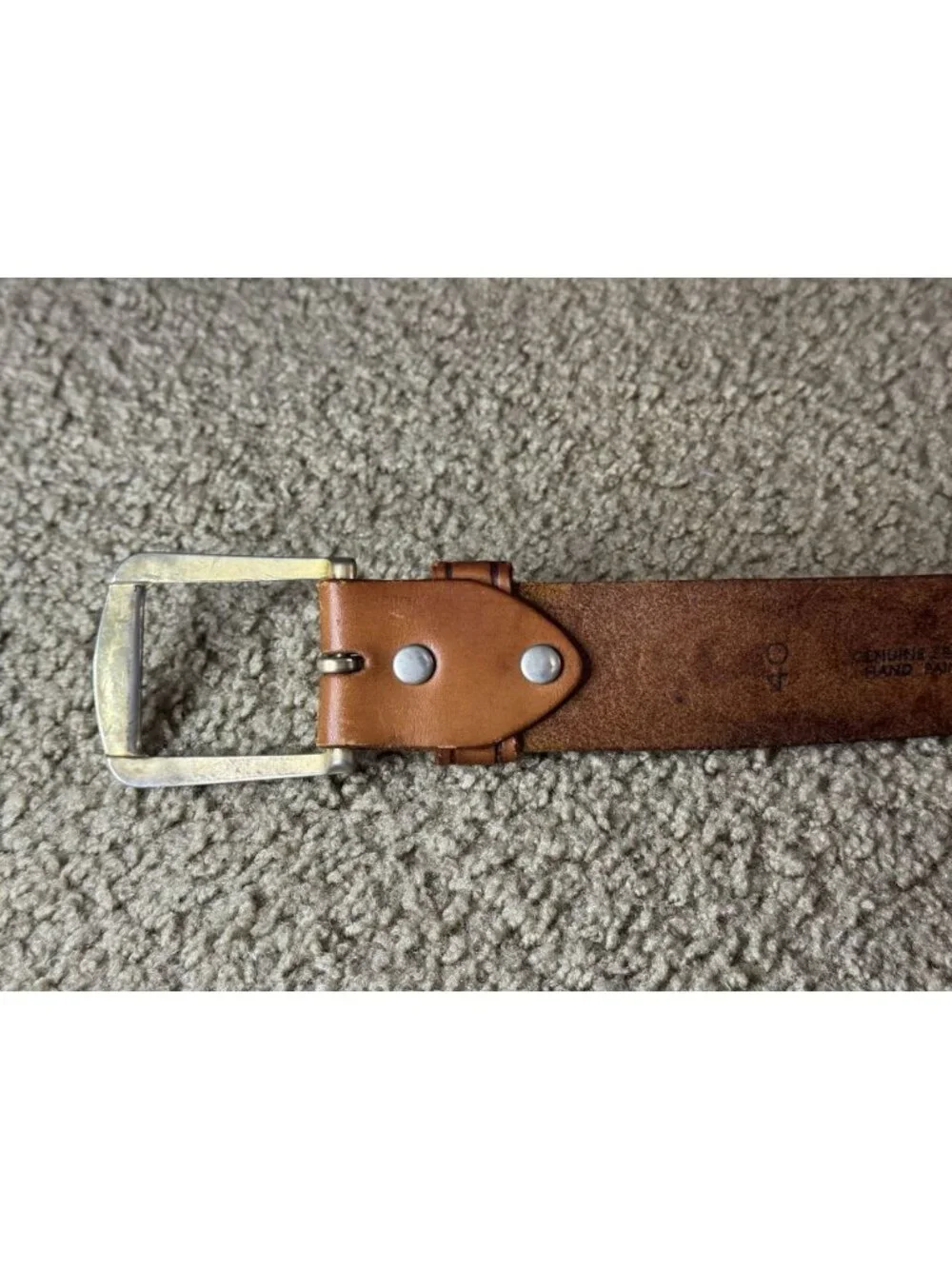 Tooled Leather Handcrafted Belt Mens 40 Rodeo Western Country READ